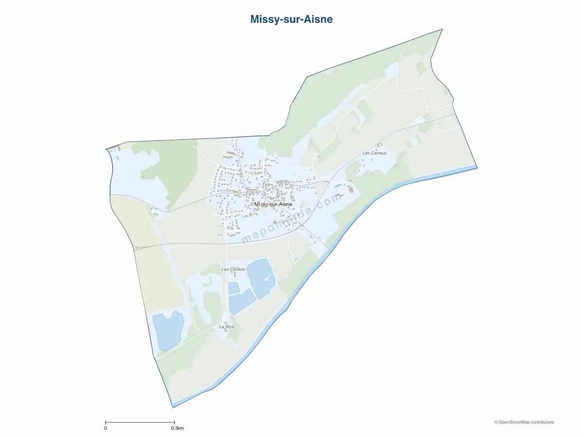 Carte de Missy-sur-Aisne à personnaliser