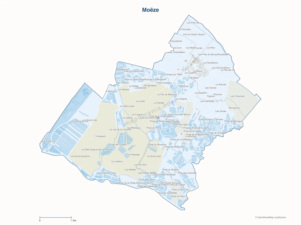 Carte de Moëze à personnaliser
