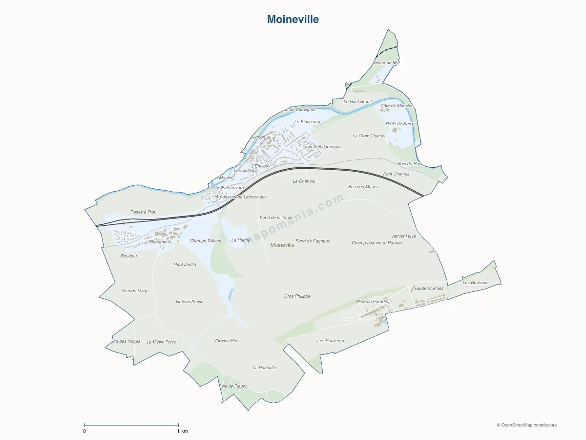Carte de Moineville à personnaliser