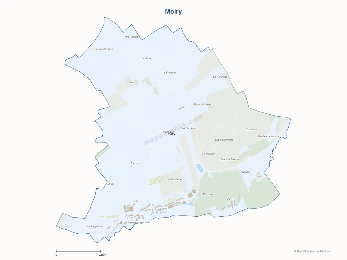 Carte de Moiry à personnaliser