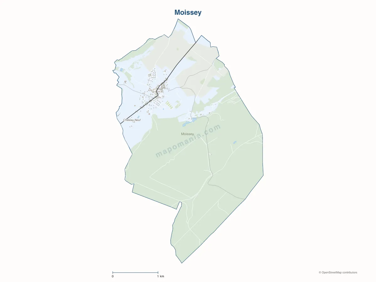 Carte de Moissey à personnaliser