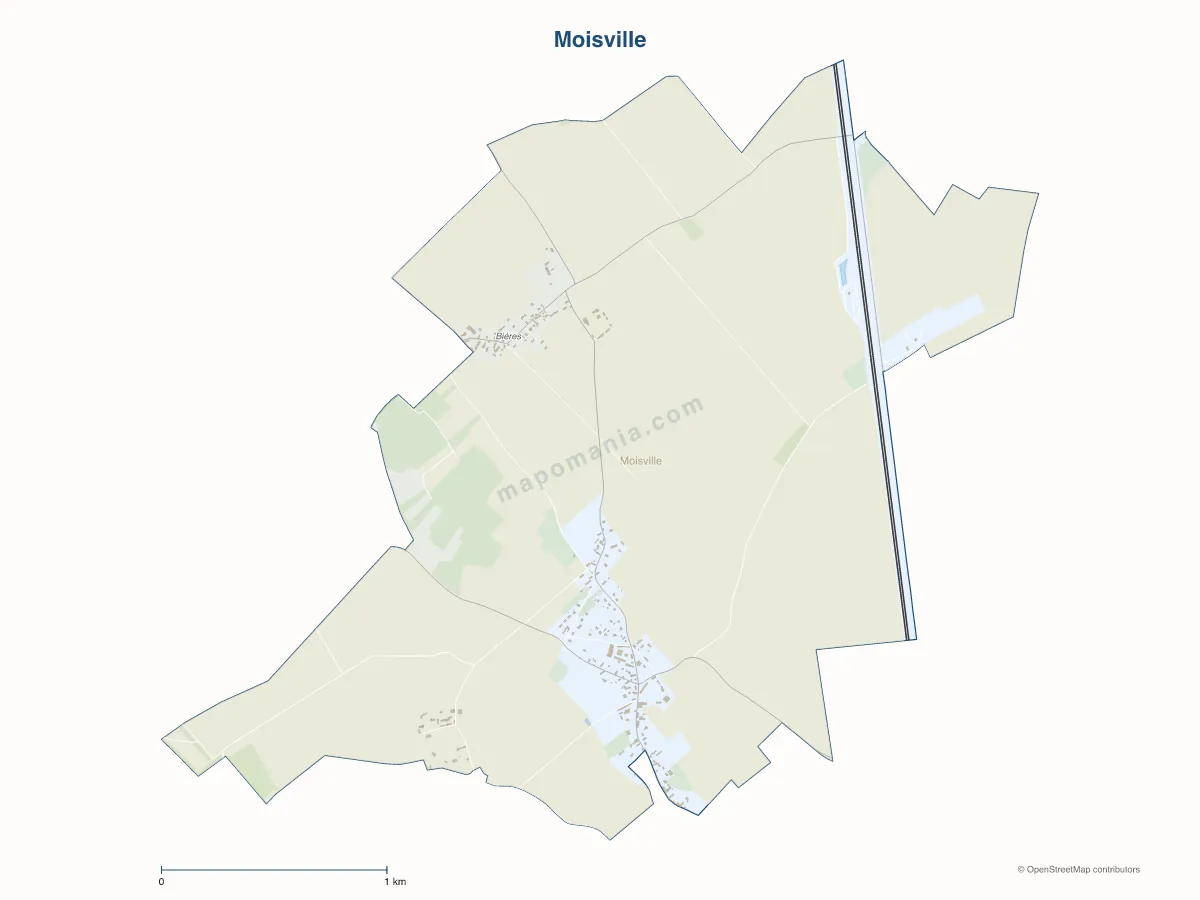 Carte de Moisville à personnaliser