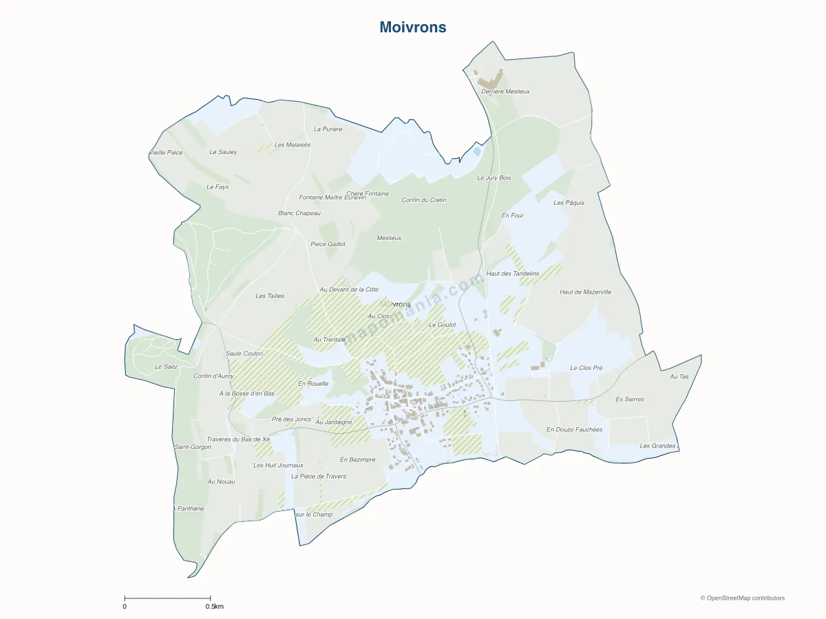 Carte de Moivrons à personnaliser