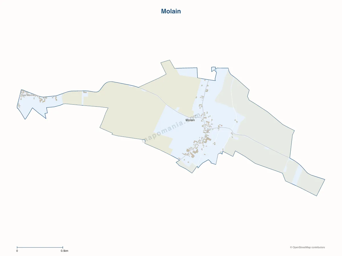 Carte de Molain à personnaliser