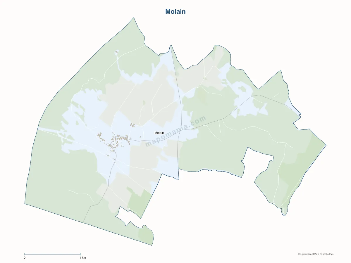 Carte de Molain à personnaliser
