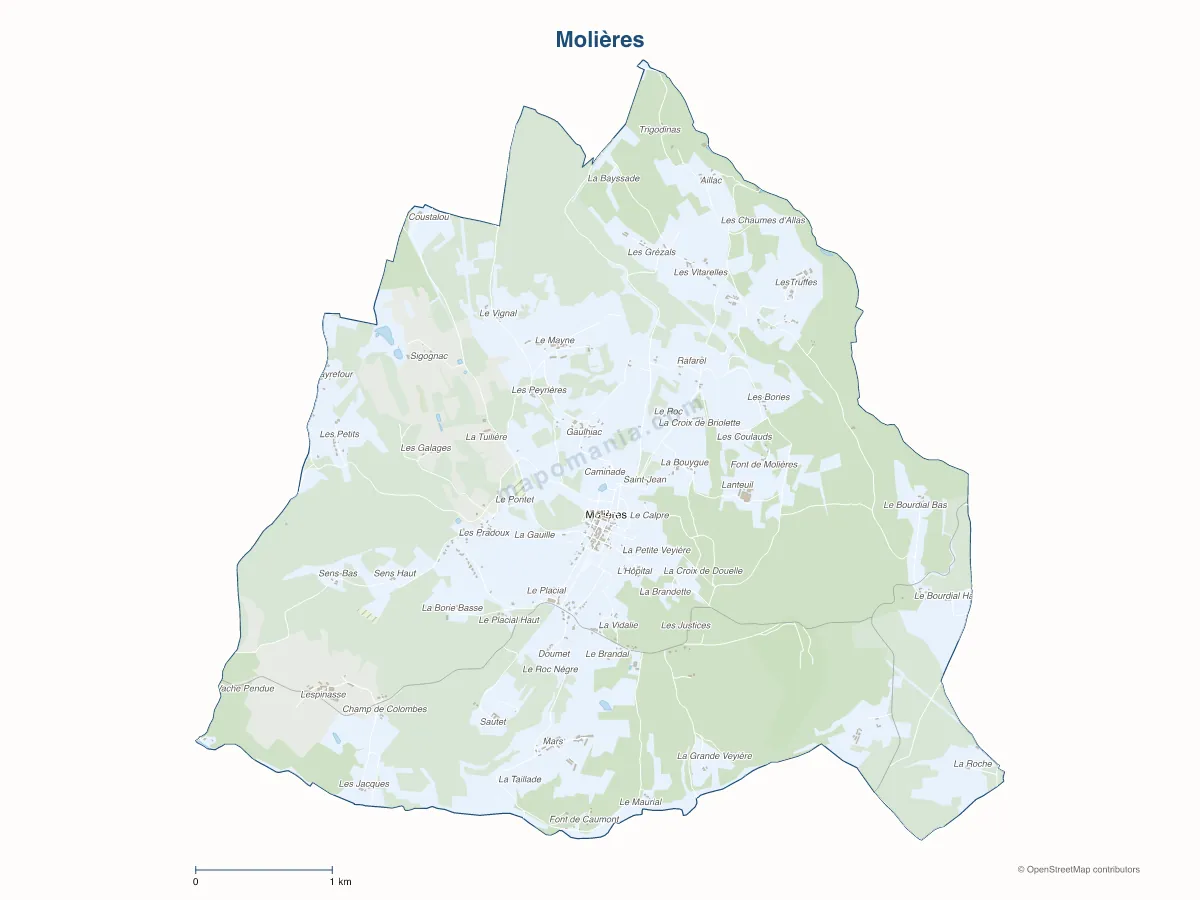Carte de Molières à personnaliser