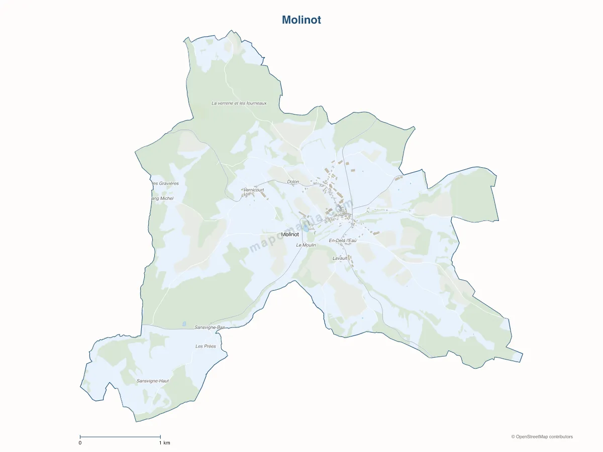 Carte de Molinot à personnaliser