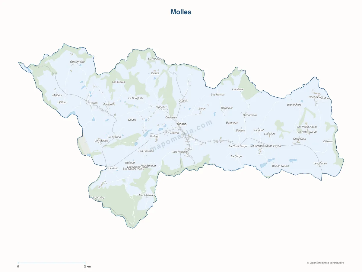 Carte de Molles à personnaliser