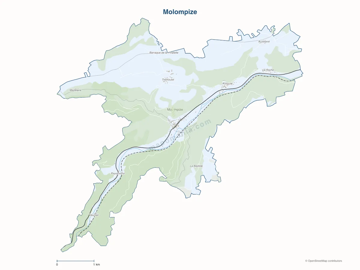 Carte de Molompize à personnaliser