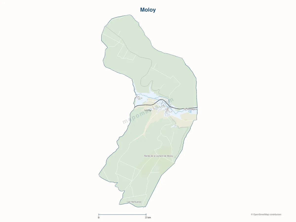 Carte de Moloy à personnaliser