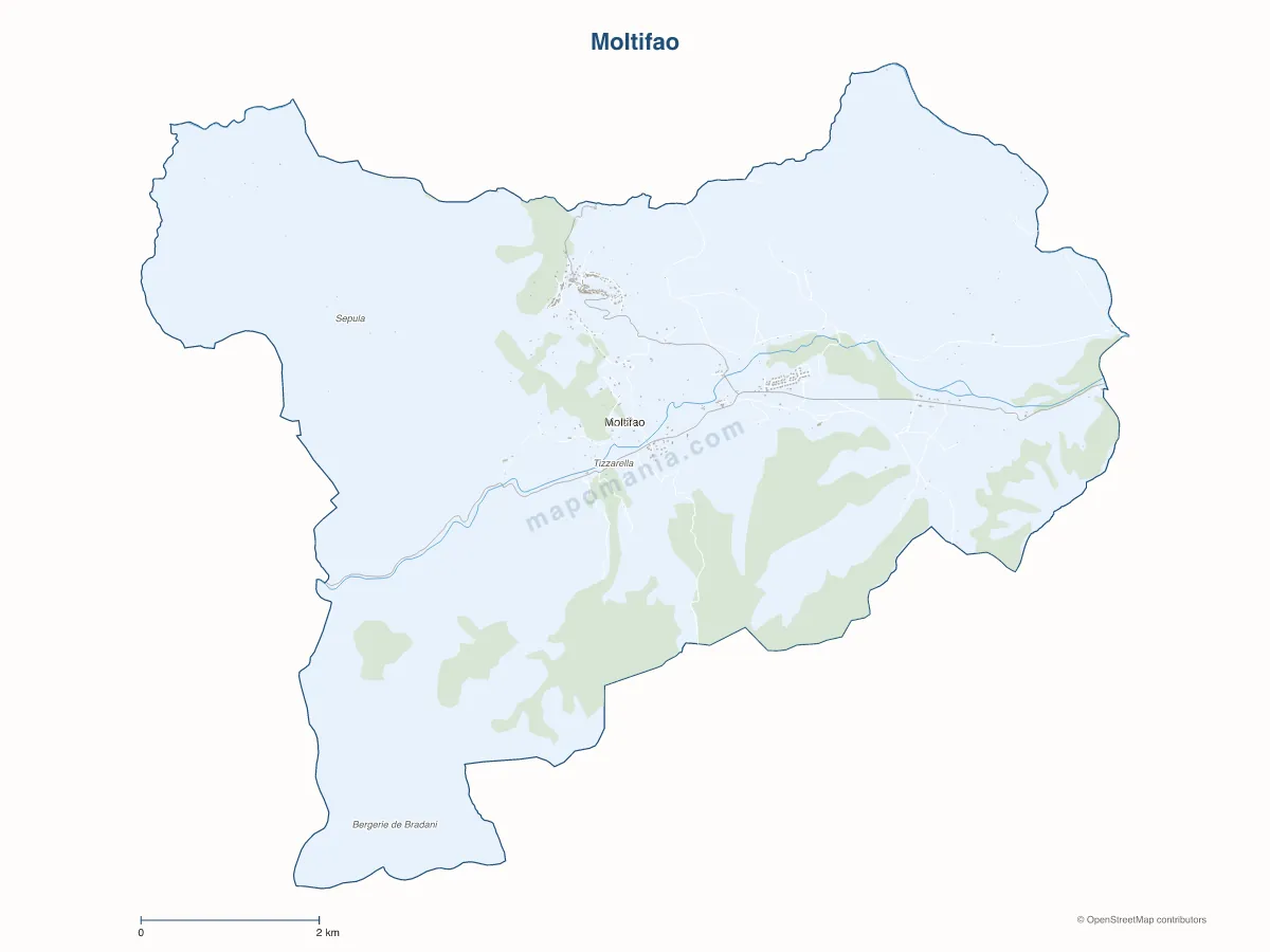 Carte de Moltifao à personnaliser