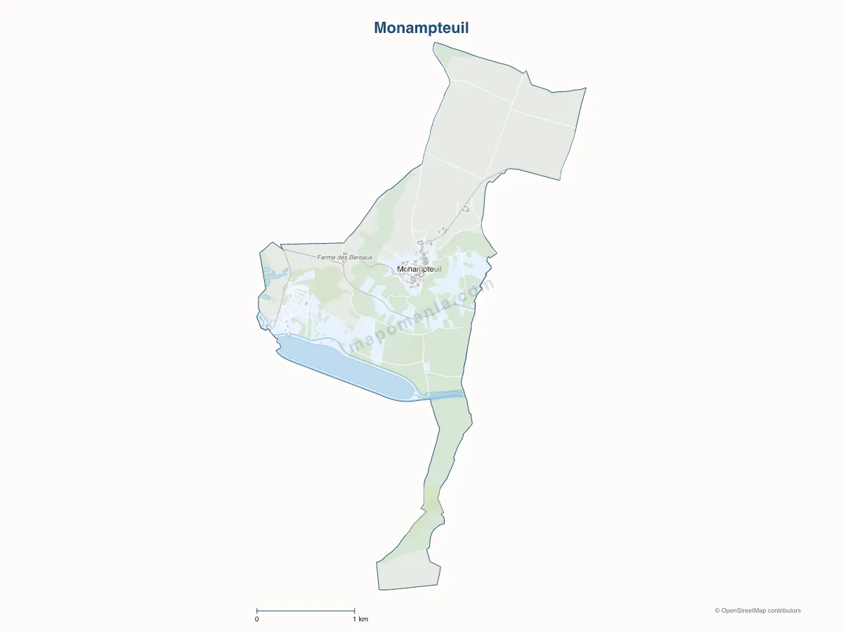 Carte de Monampteuil à personnaliser