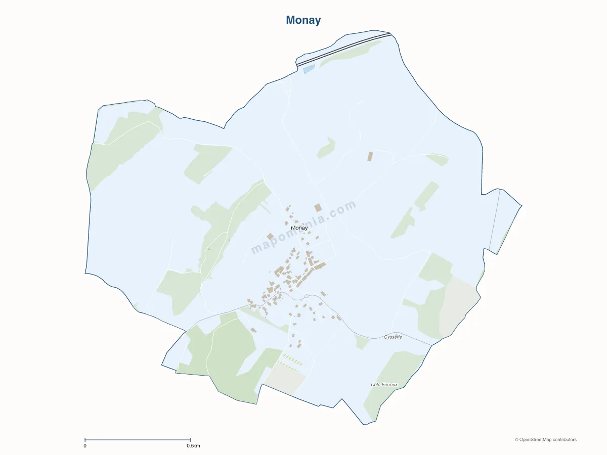Carte de Monay à personnaliser