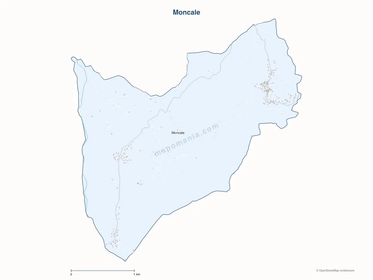 Carte de Moncale à personnaliser