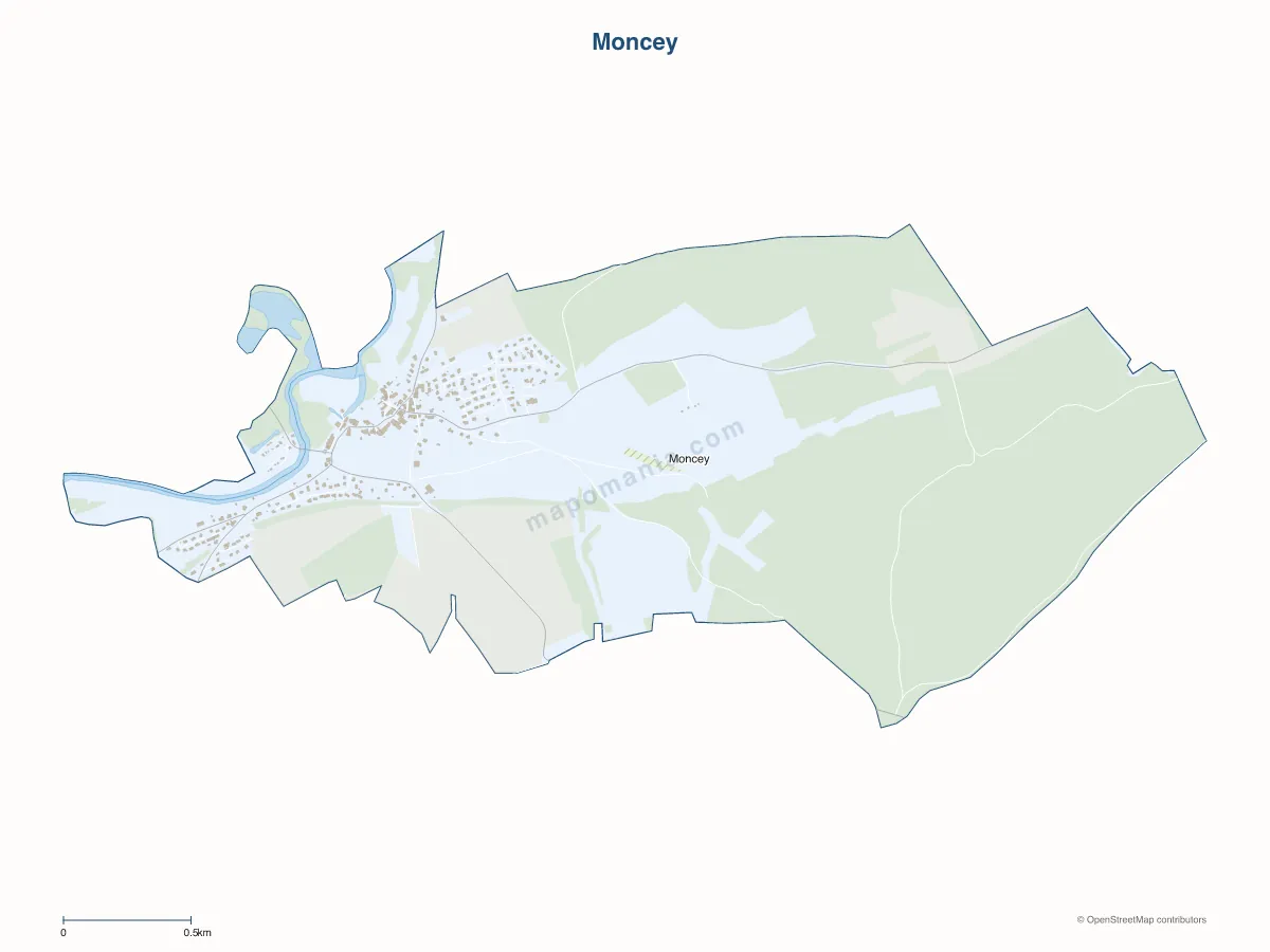 Carte de Moncey à personnaliser