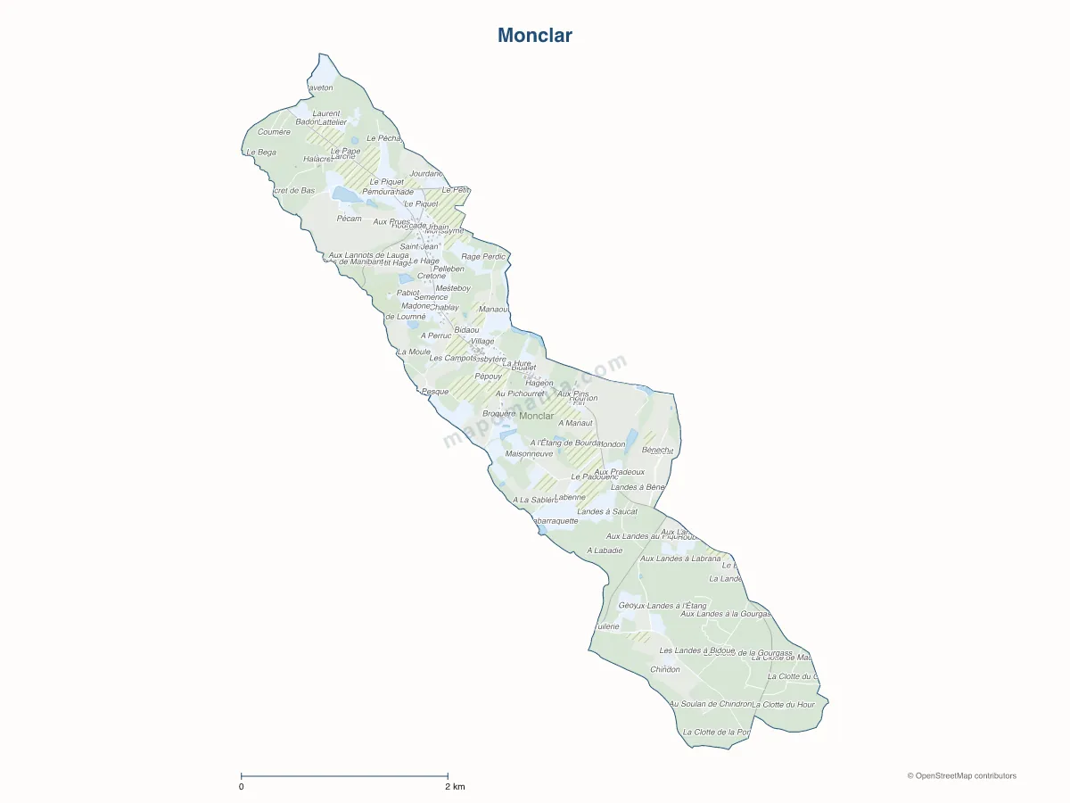 Carte de Monclar à personnaliser