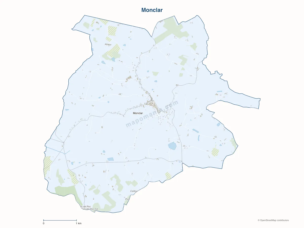 Carte de Monclar à personnaliser