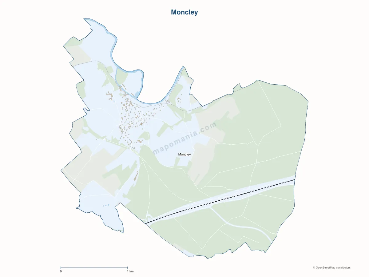 Carte de Moncley à personnaliser