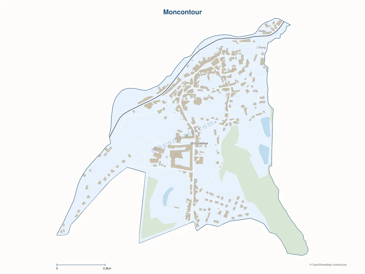 Carte de Moncontour à personnaliser