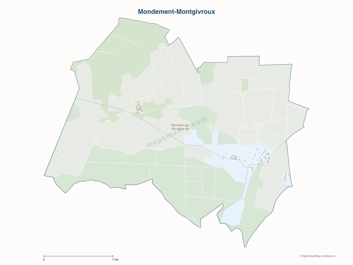 Carte de Mondement-Montgivroux à personnaliser