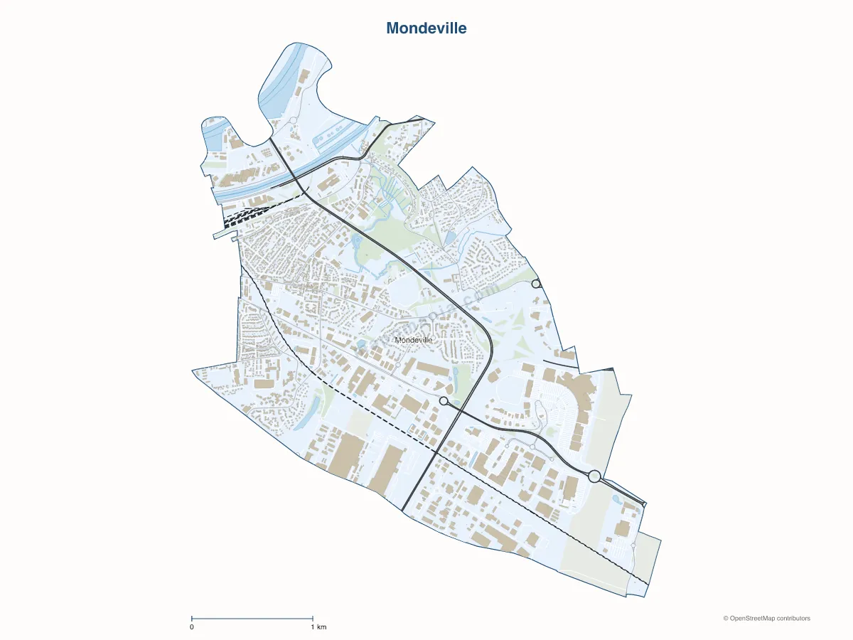 Carte de Mondeville à personnaliser