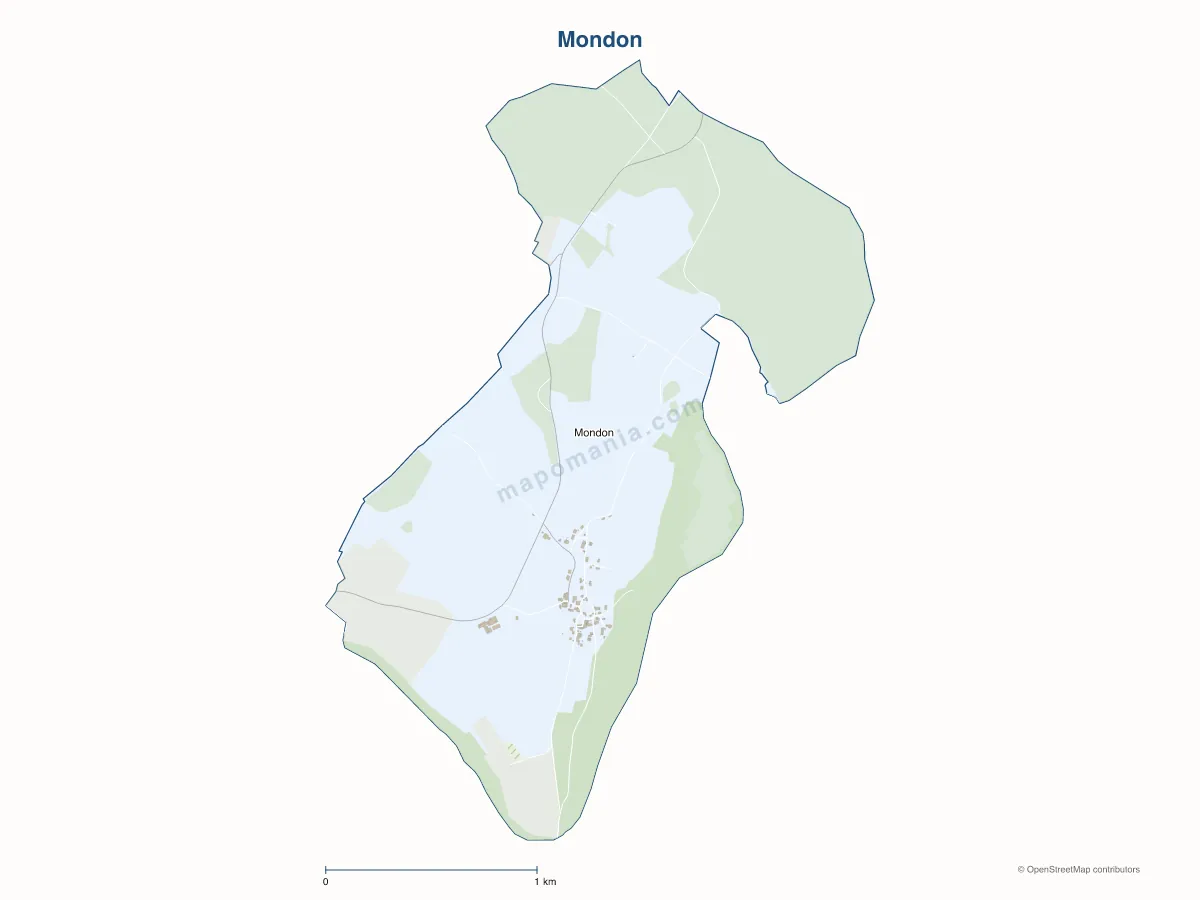 Carte de Mondon à personnaliser