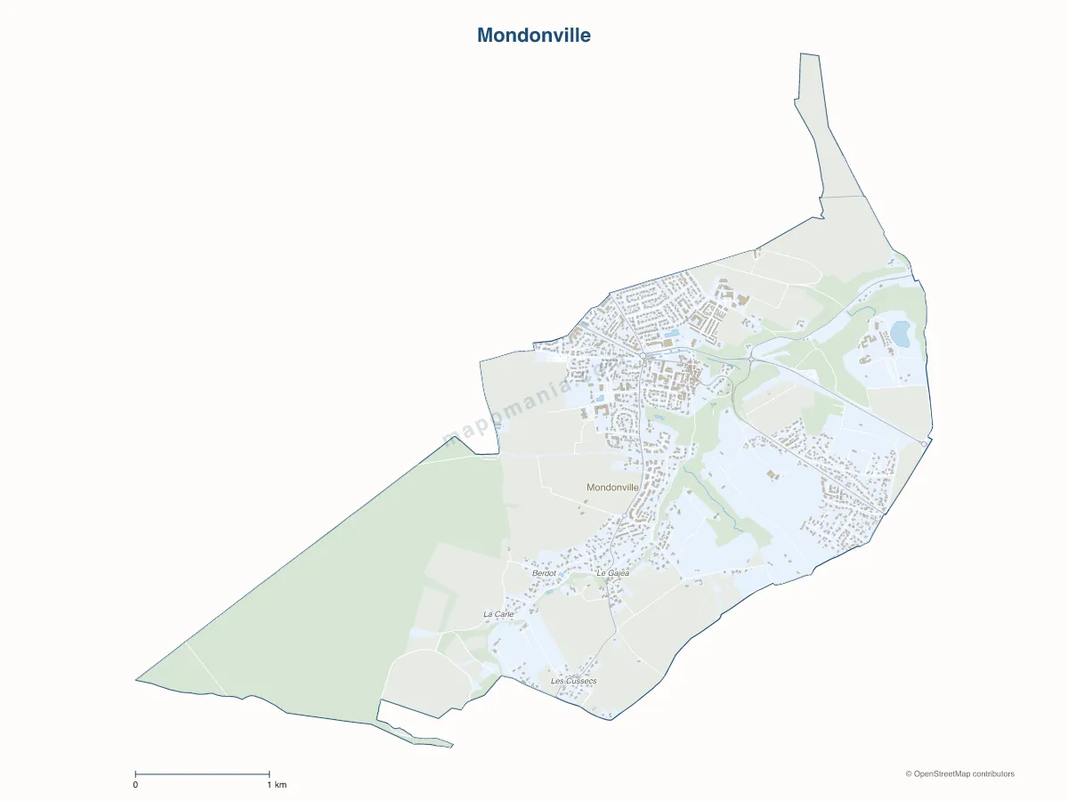 Carte de Mondonville à personnaliser