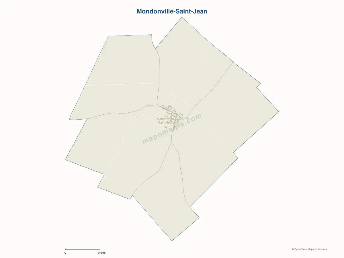 Carte de Mondonville-Saint-Jean à personnaliser