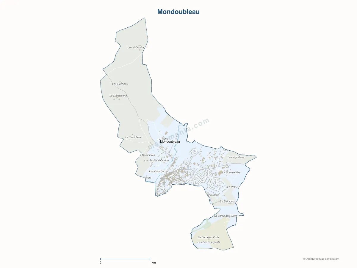 Carte de Mondoubleau à personnaliser