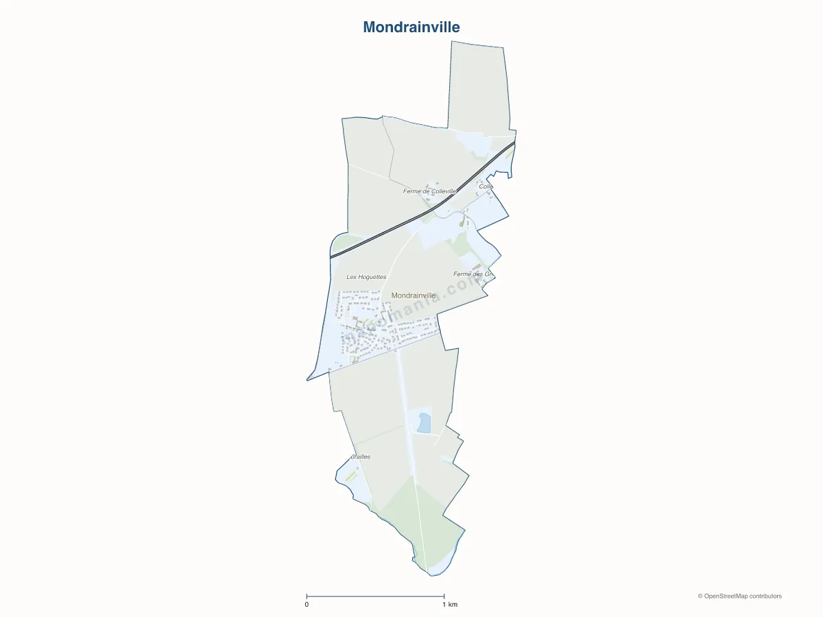 Carte de Mondrainville à personnaliser