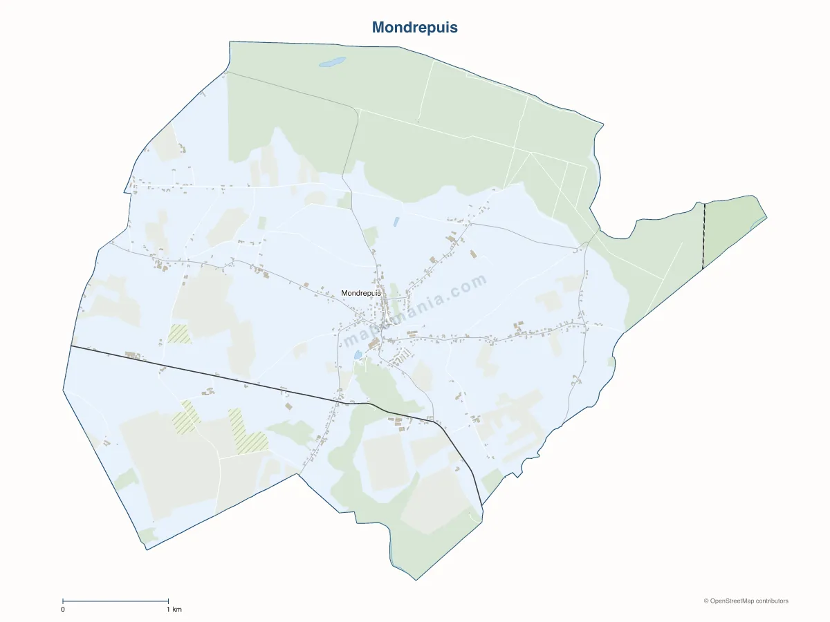 Carte de Mondrepuis à personnaliser
