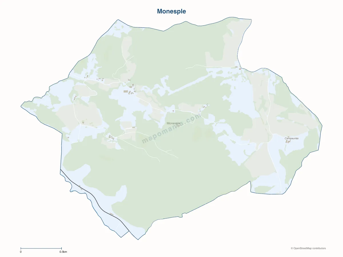 Carte de Monesple à personnaliser