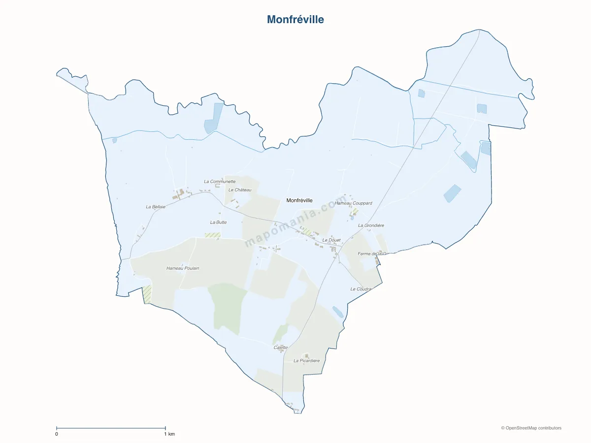 Carte de Monfréville à personnaliser