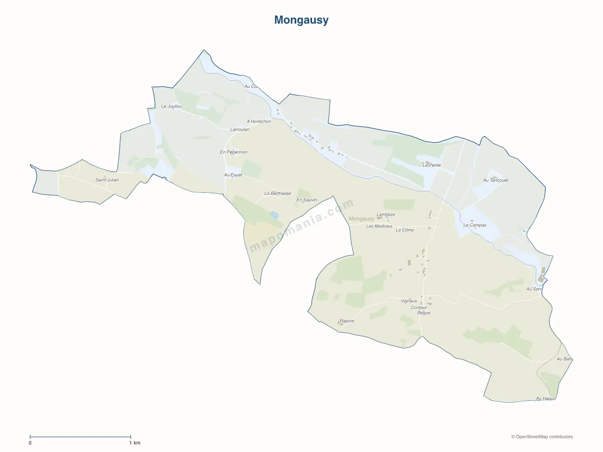 Carte de Mongausy à personnaliser