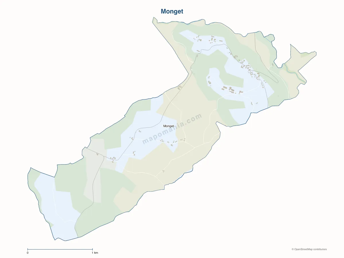 Carte de Monget à personnaliser