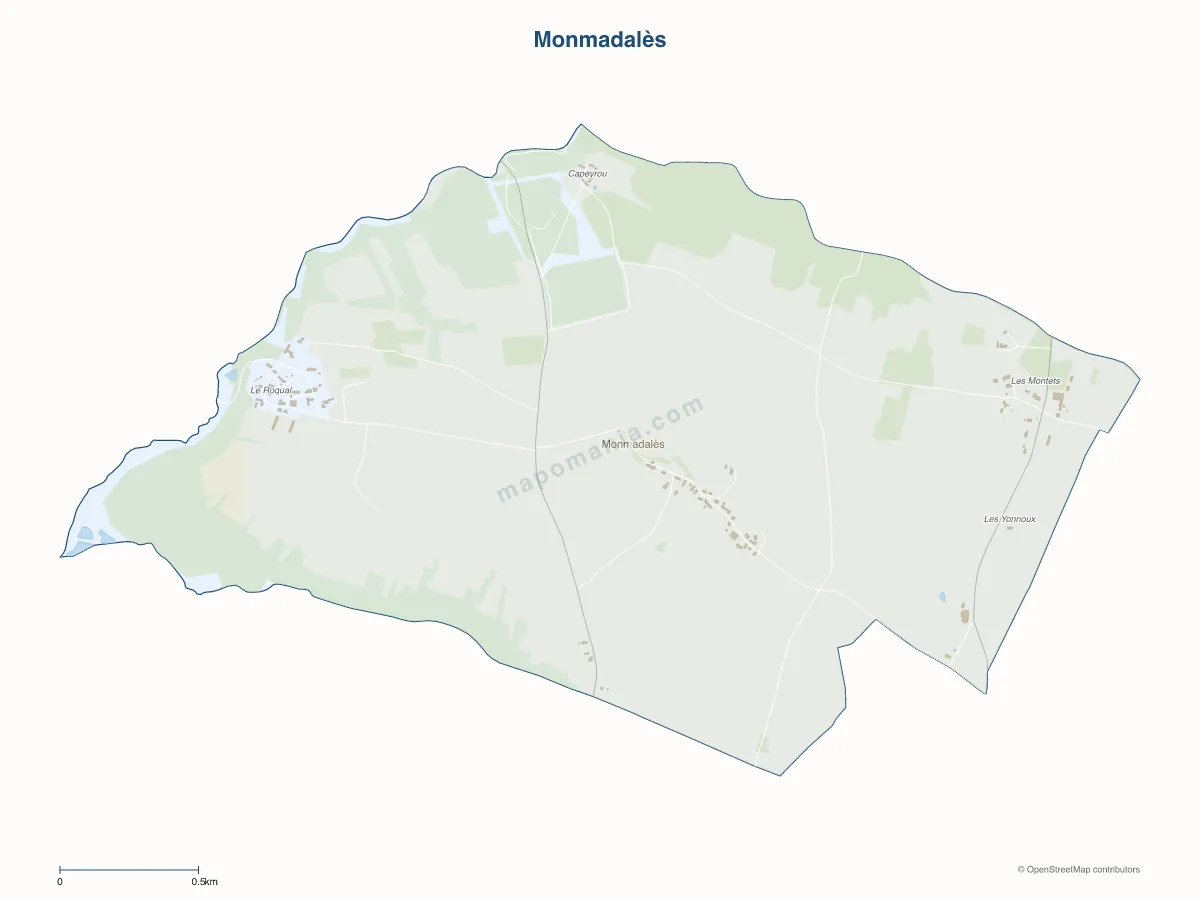 Carte de Monmadalès à personnaliser