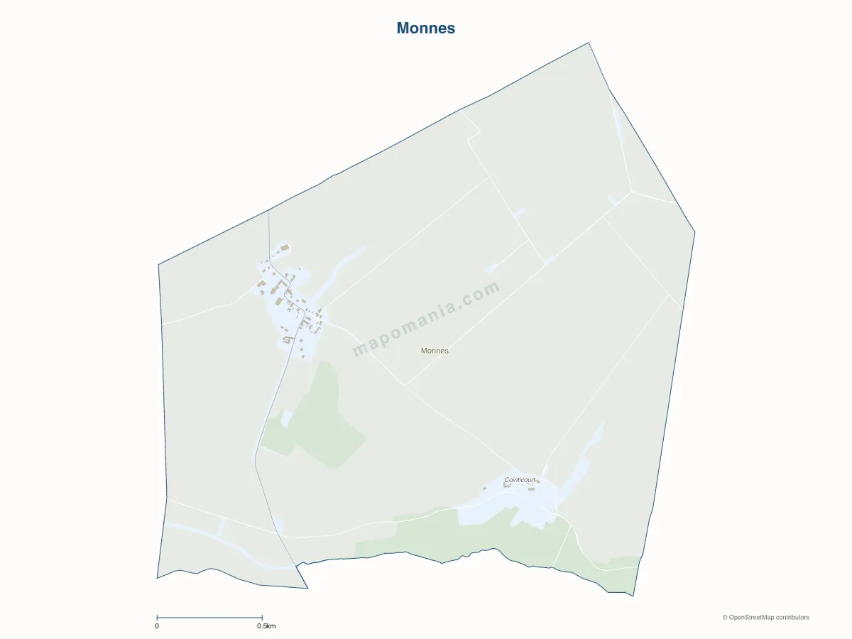 Carte de Monnes à personnaliser