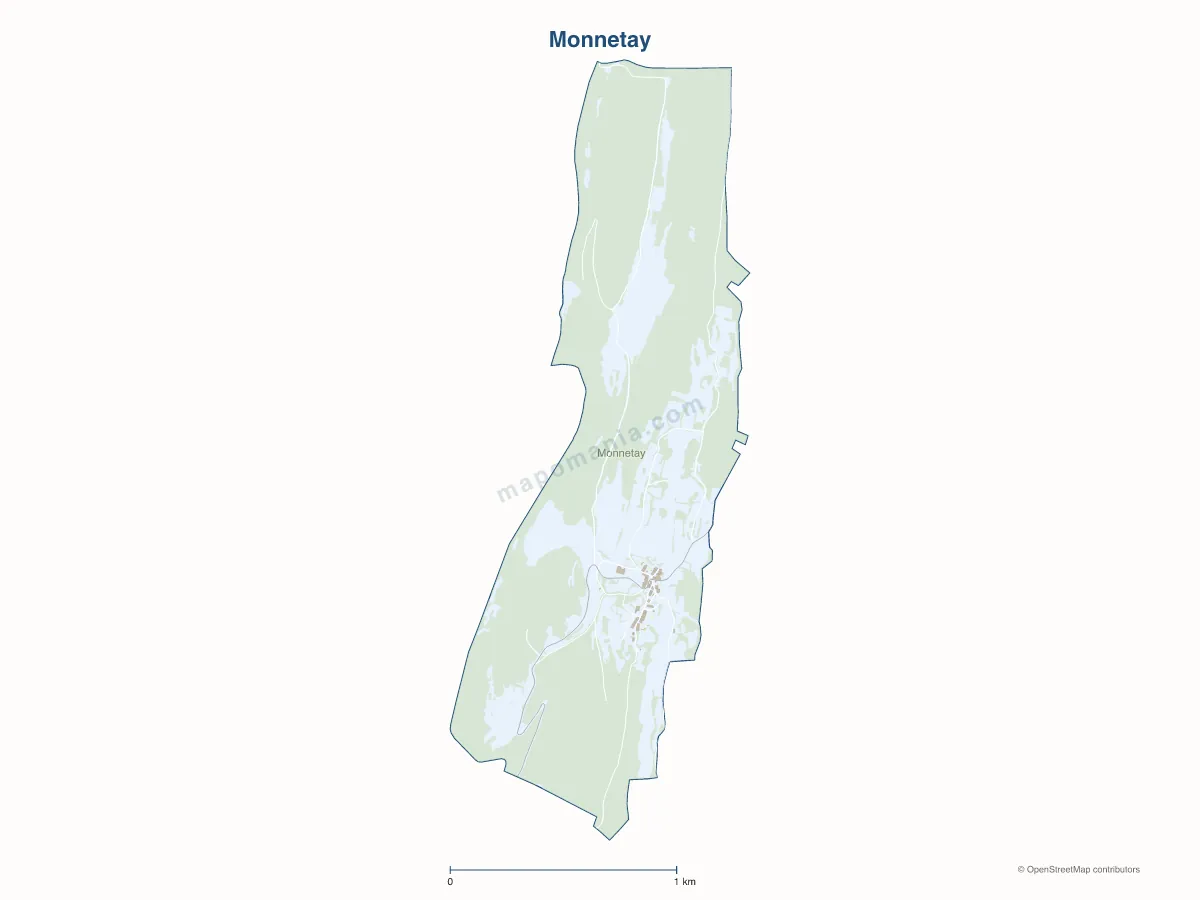 Carte de Monnetay à personnaliser