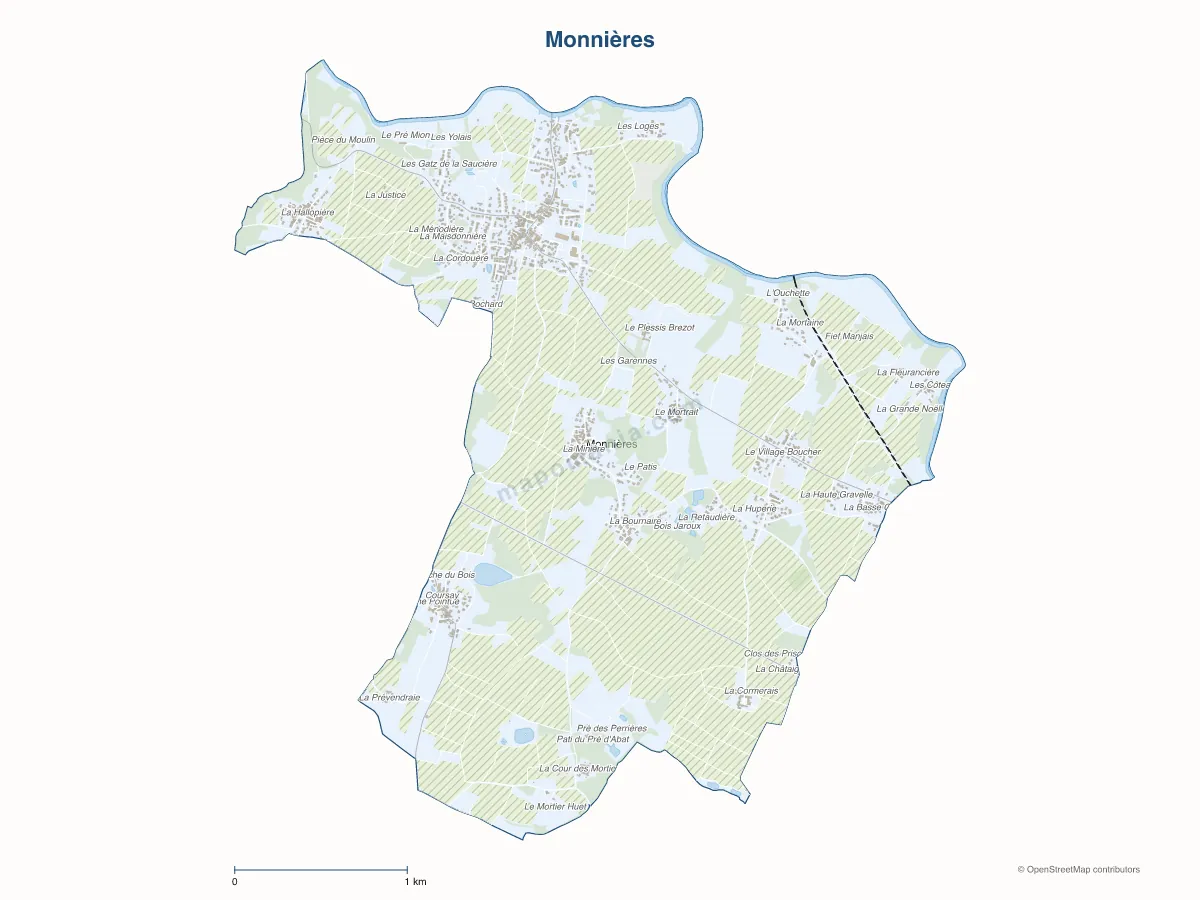 Carte de Monnières à personnaliser