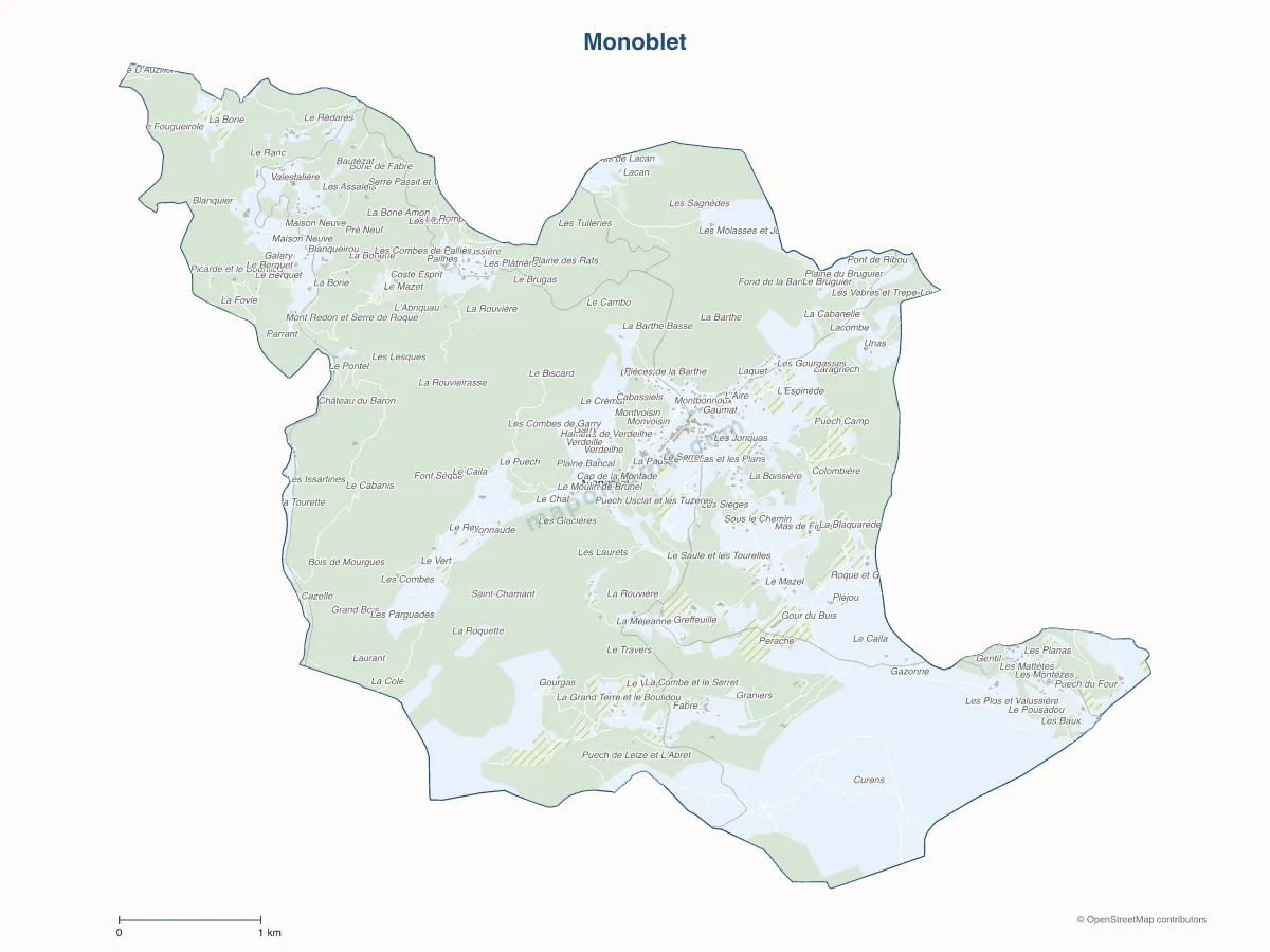 Carte de Monoblet à personnaliser