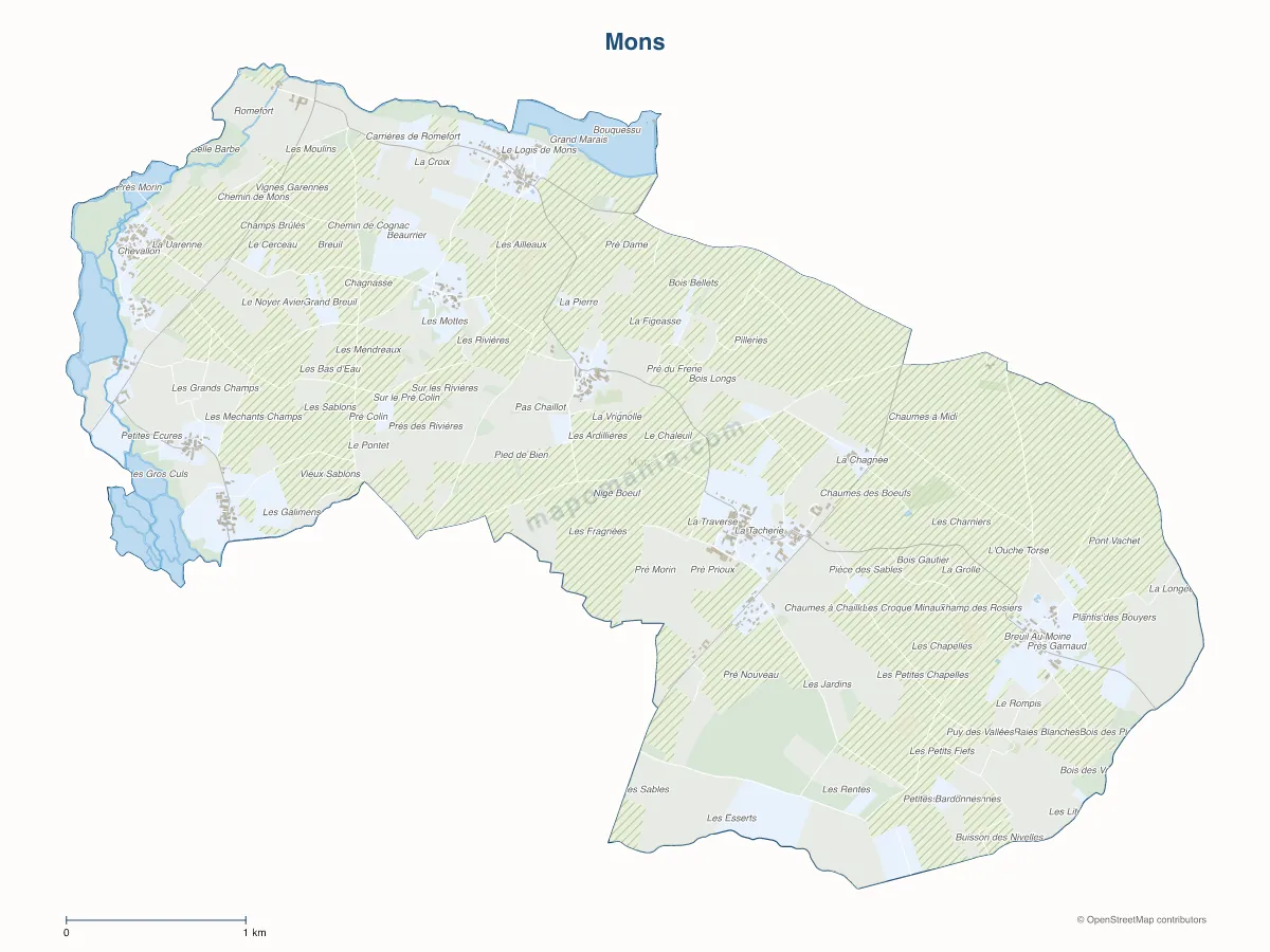 Carte de Mons à personnaliser