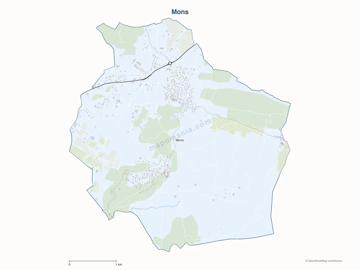 Carte de Mons à personnaliser