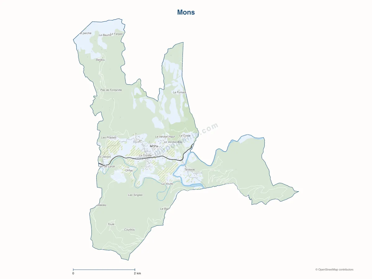 Carte de Mons à personnaliser