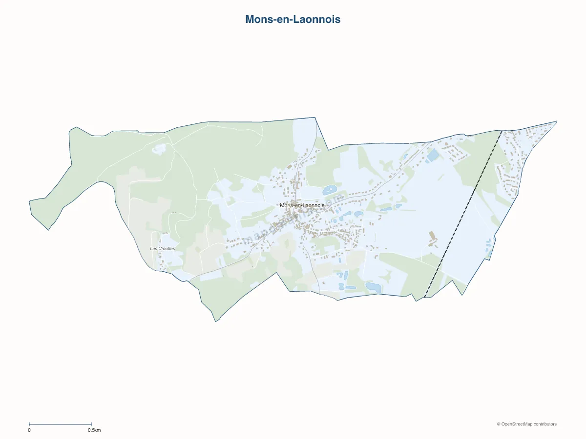 Carte de Mons-en-Laonnois à personnaliser