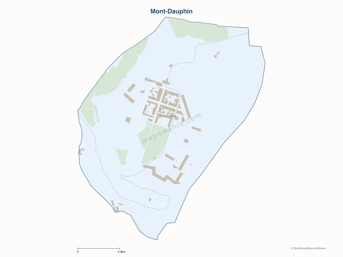 Carte de Mont-Dauphin à personnaliser