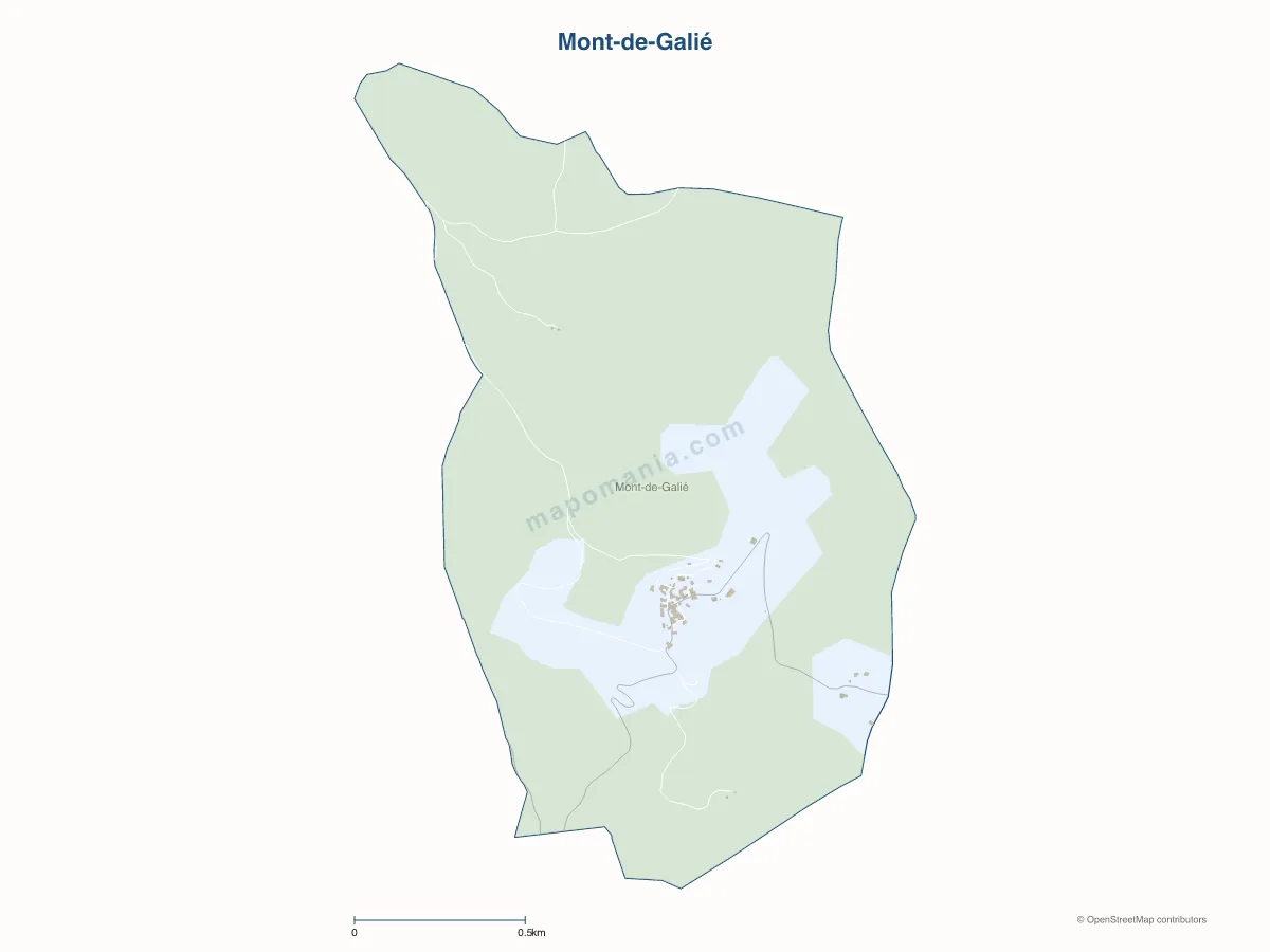 Carte de Mont-de-Galié à personnaliser