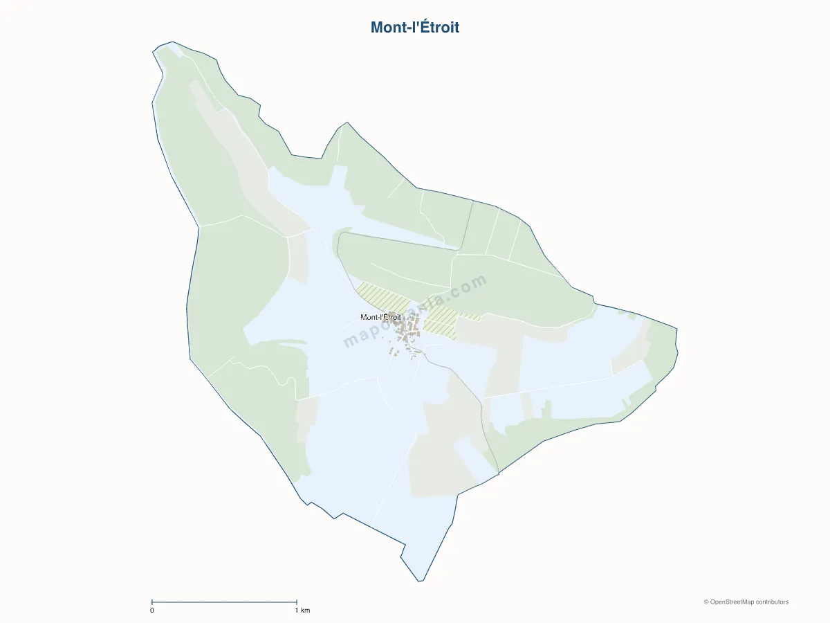Carte de Mont-l'Étroit à personnaliser
