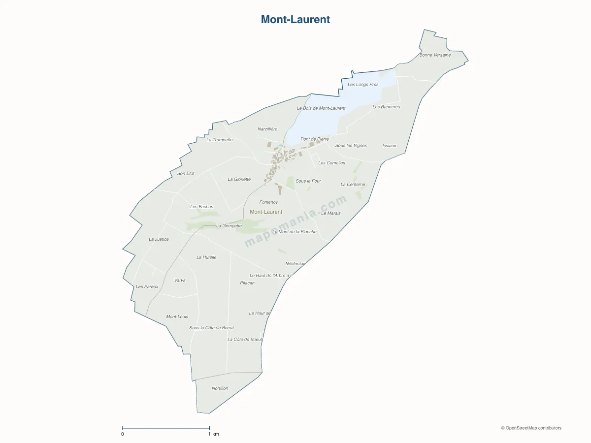 Carte de Mont-Laurent à personnaliser