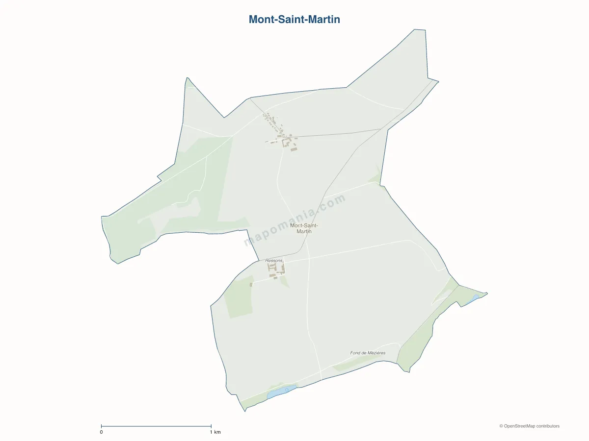 Carte de Mont-Saint-Martin à personnaliser