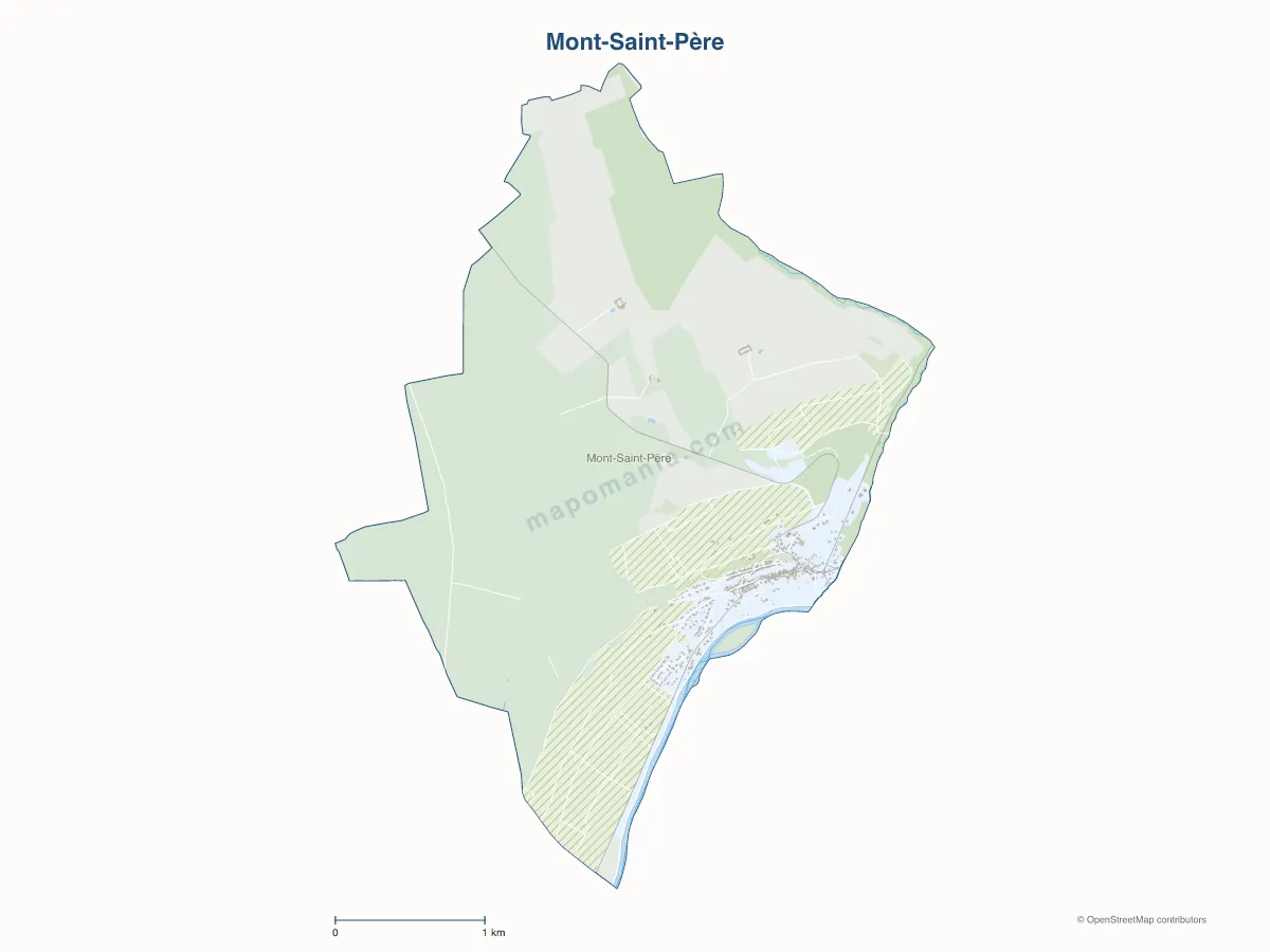 Carte de Mont-Saint-Père à personnaliser